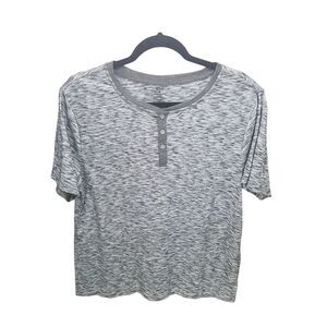 Alive Mens Sz XL Gray White Geometric Short Sleeve T-Shirt